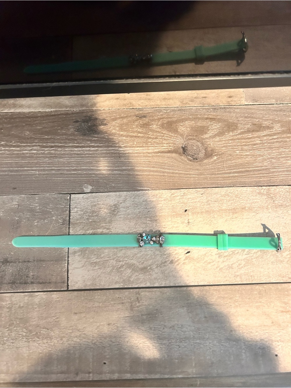 KEEP Collective Mint Green Silicone Bracelet with Decorative Charms